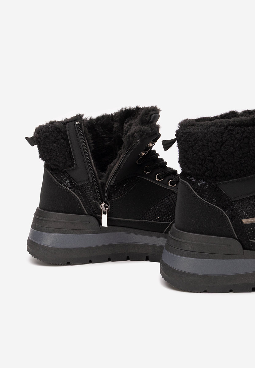 Nabila fekete telitalpú platform sneaker