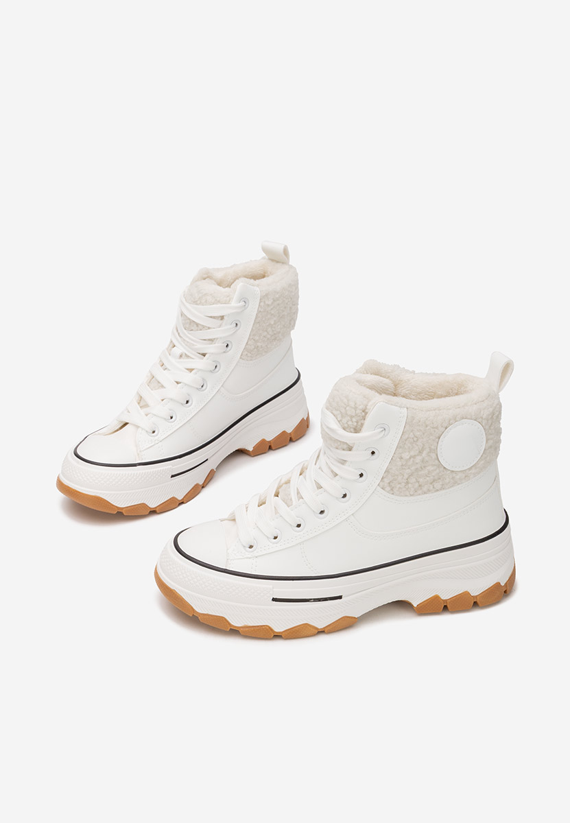 Oziana fehér magasszárú teniszcipő