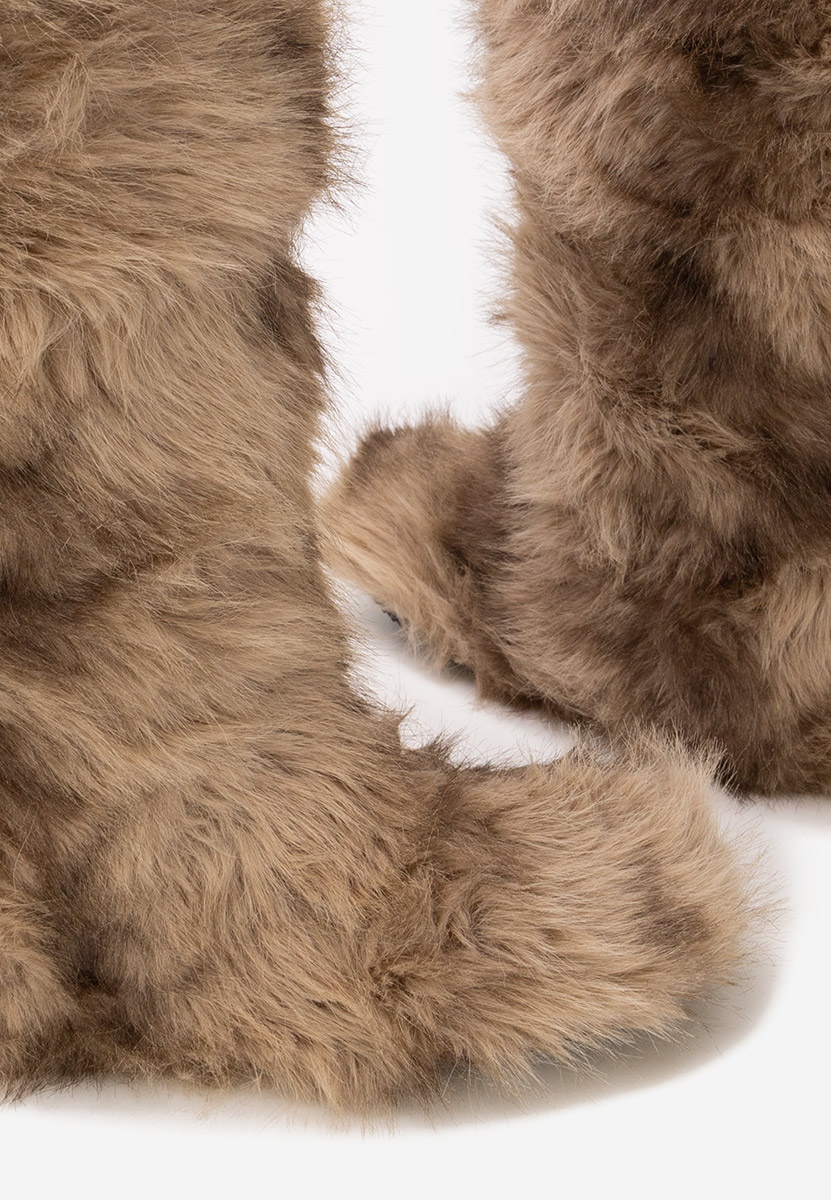 Gelira khaki meleg női csizma 