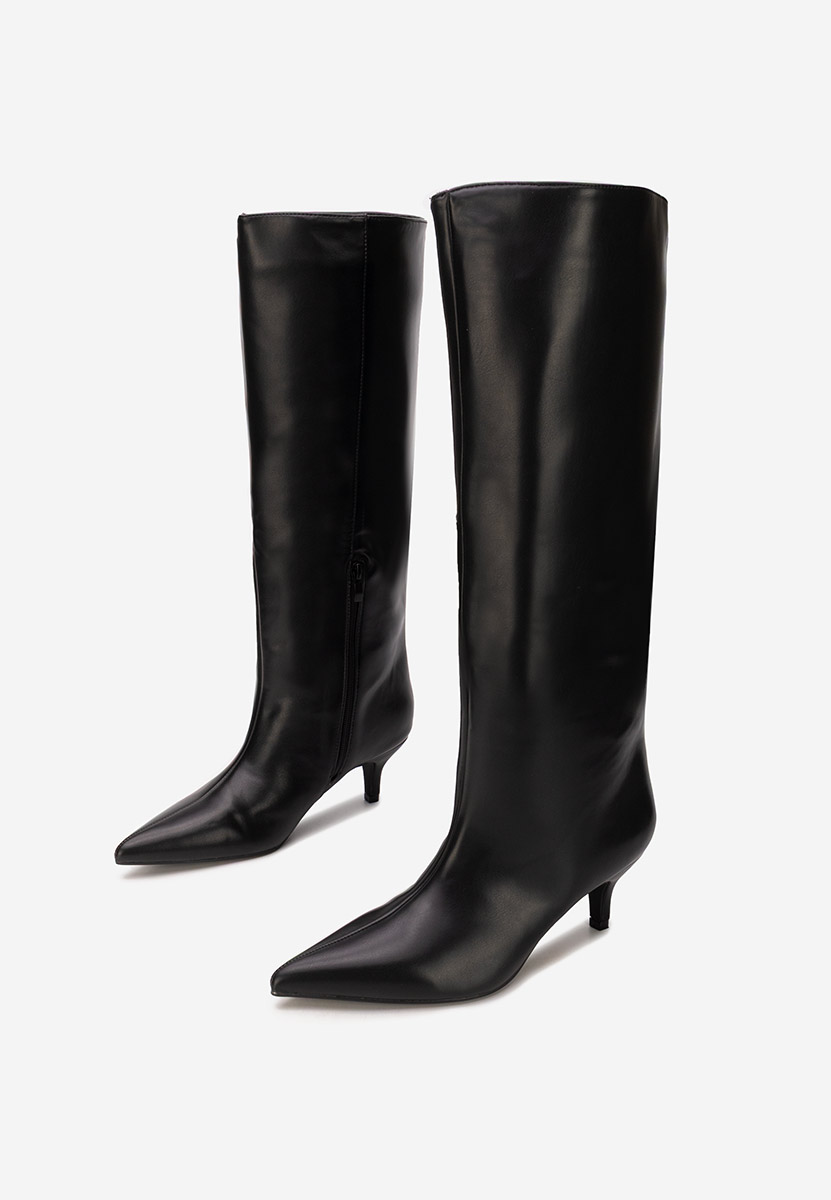 Brelisa fekete női elegáns csizma