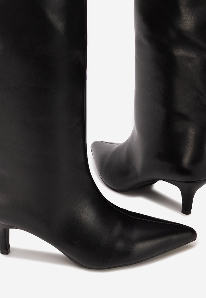 Brelisa fekete női elegáns csizma