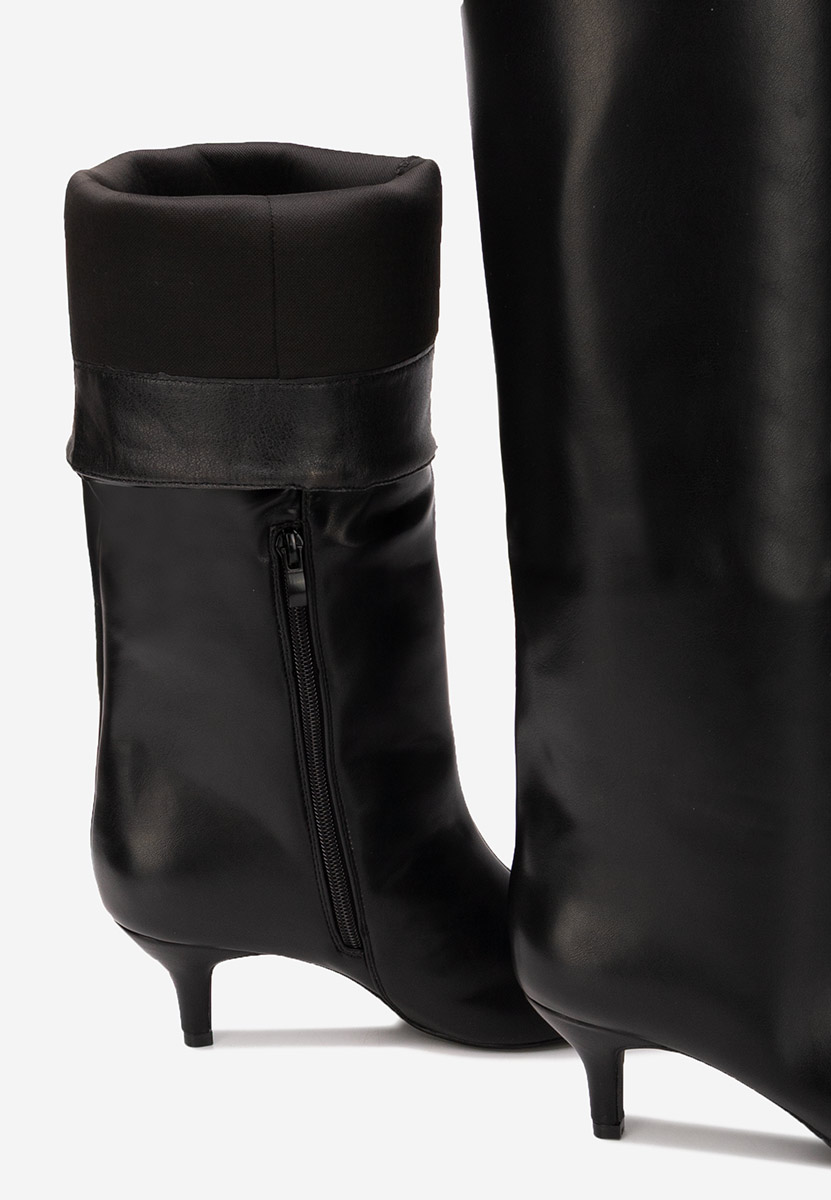 Brelisa fekete női elegáns csizma