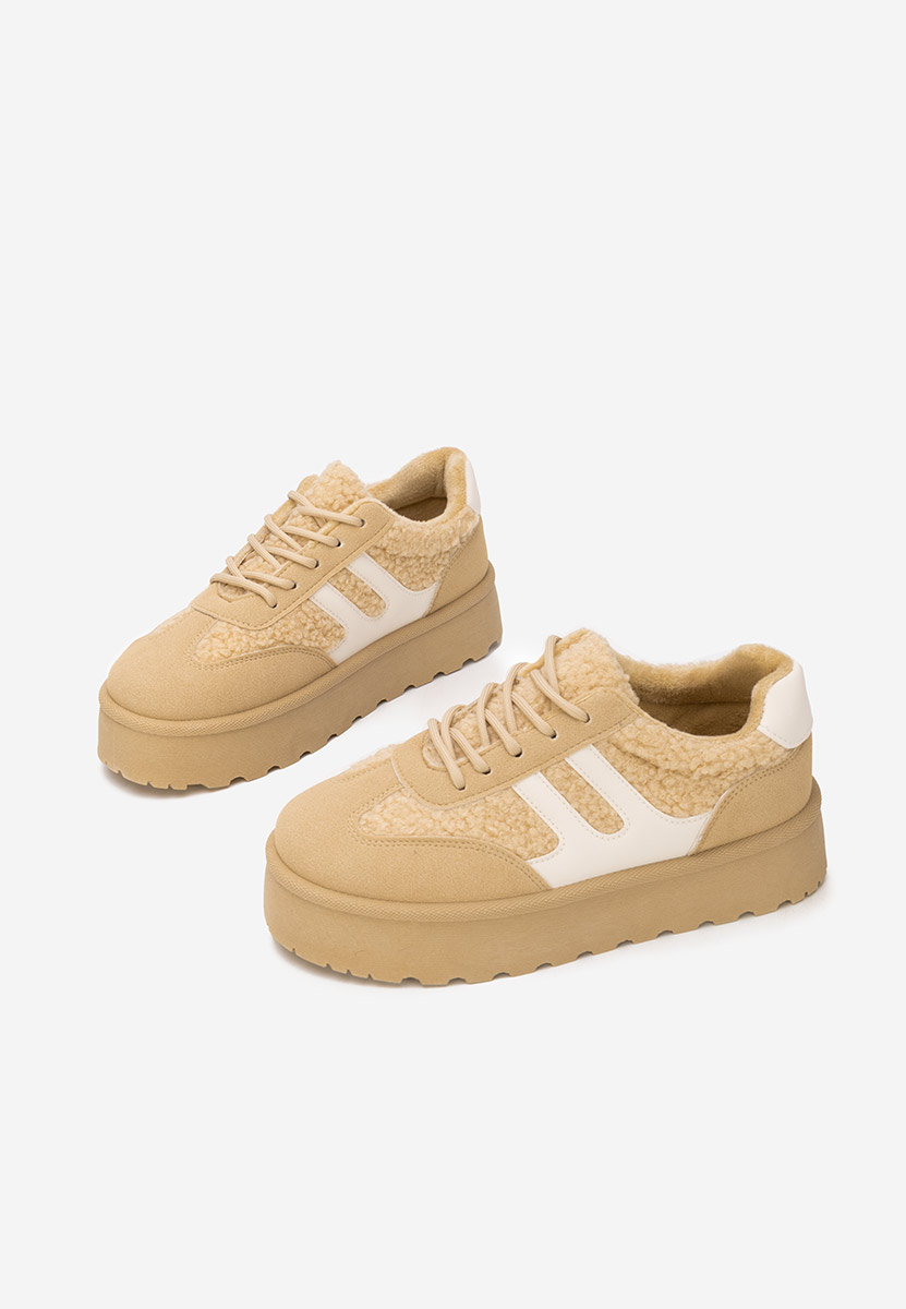 Luniva khaki telitalpú platform sneaker