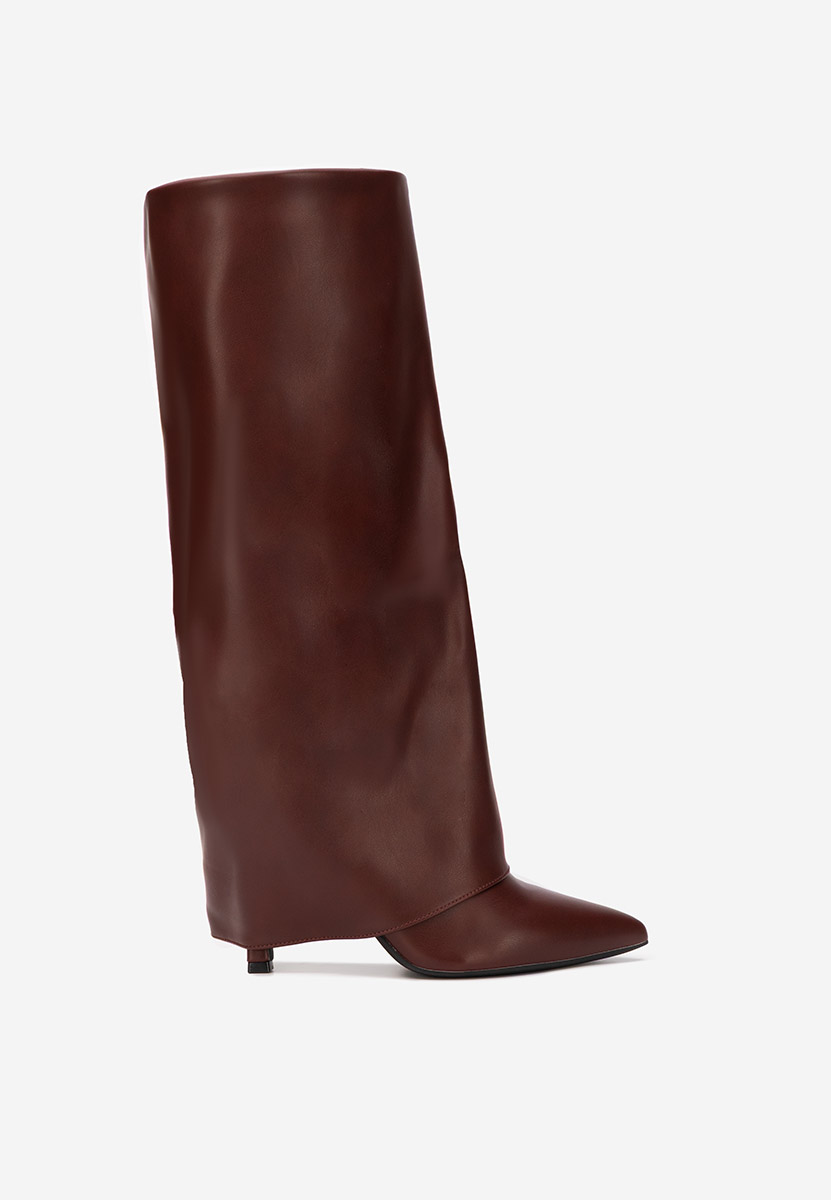 Brynora bordo  tűsarkú csizma