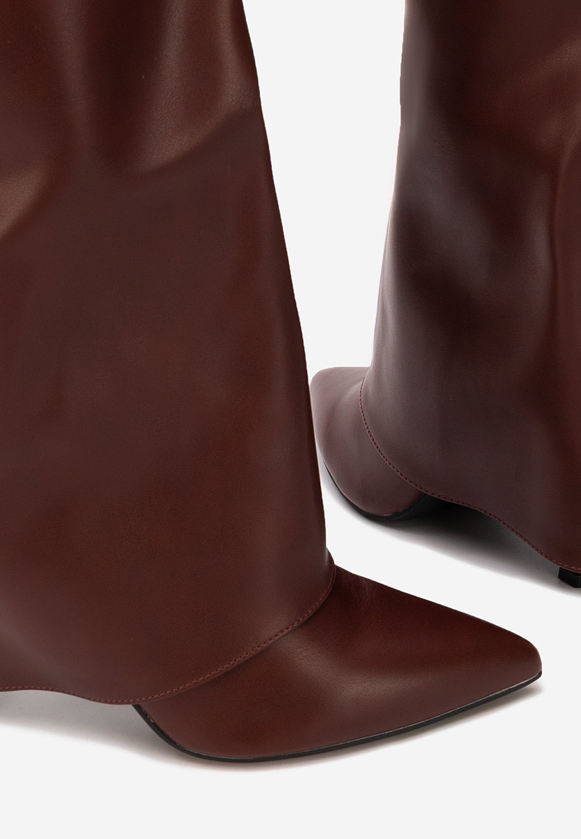 Brynora bordo  tűsarkú csizma