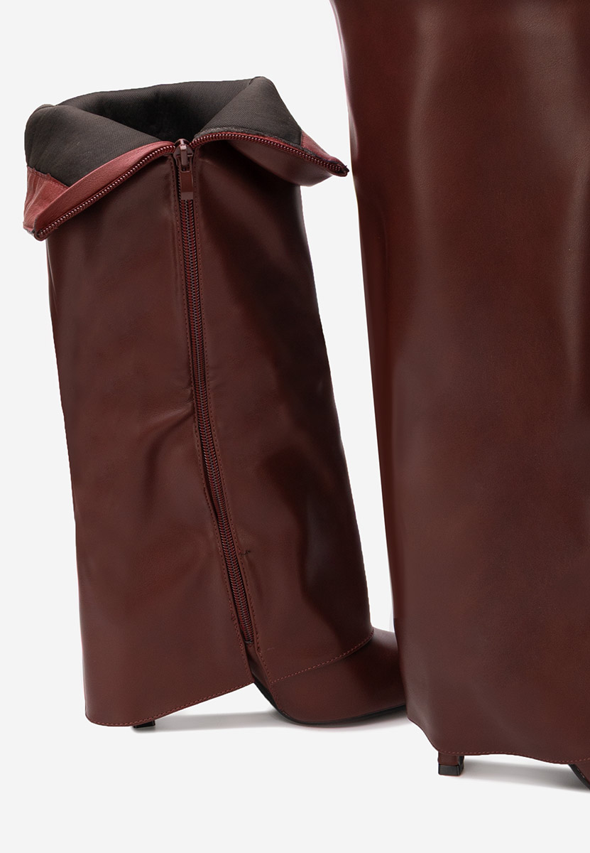 Brynora bordo  tűsarkú csizma