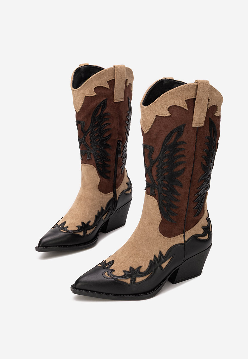 Jasnira fekete cowboy csizma