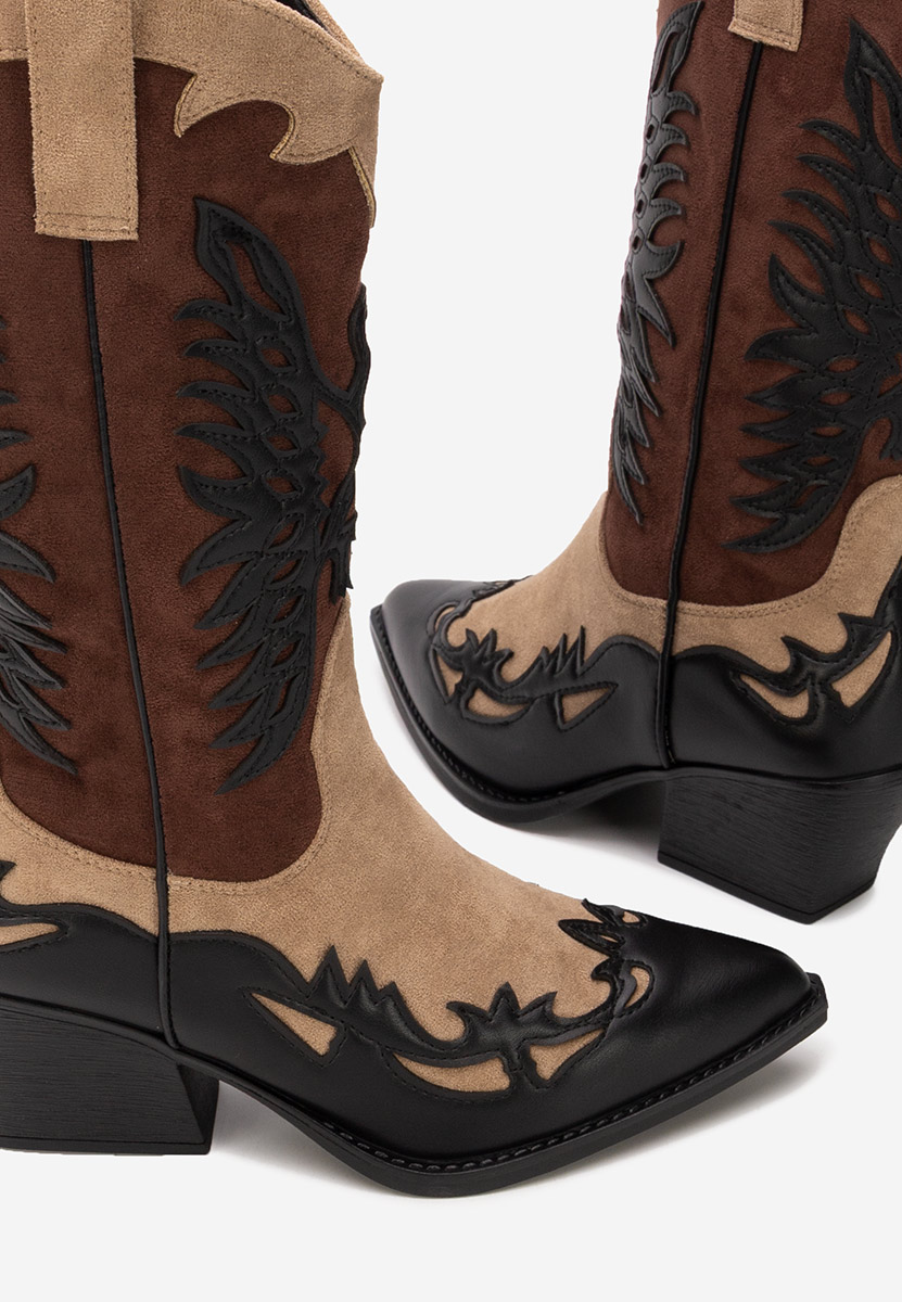 Jasnira fekete cowboy csizma