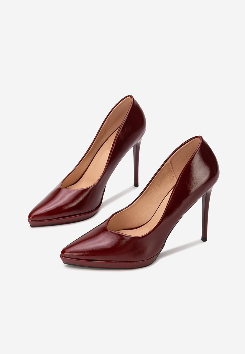 Reneia borvörös tűsarkú cipő 