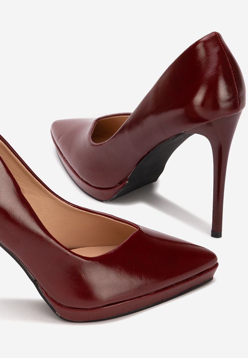 Reneia borvörös tűsarkú cipő 