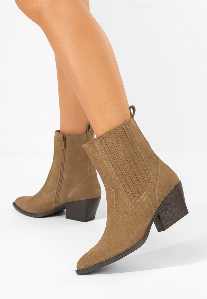 Camela khaki cowboy csizma