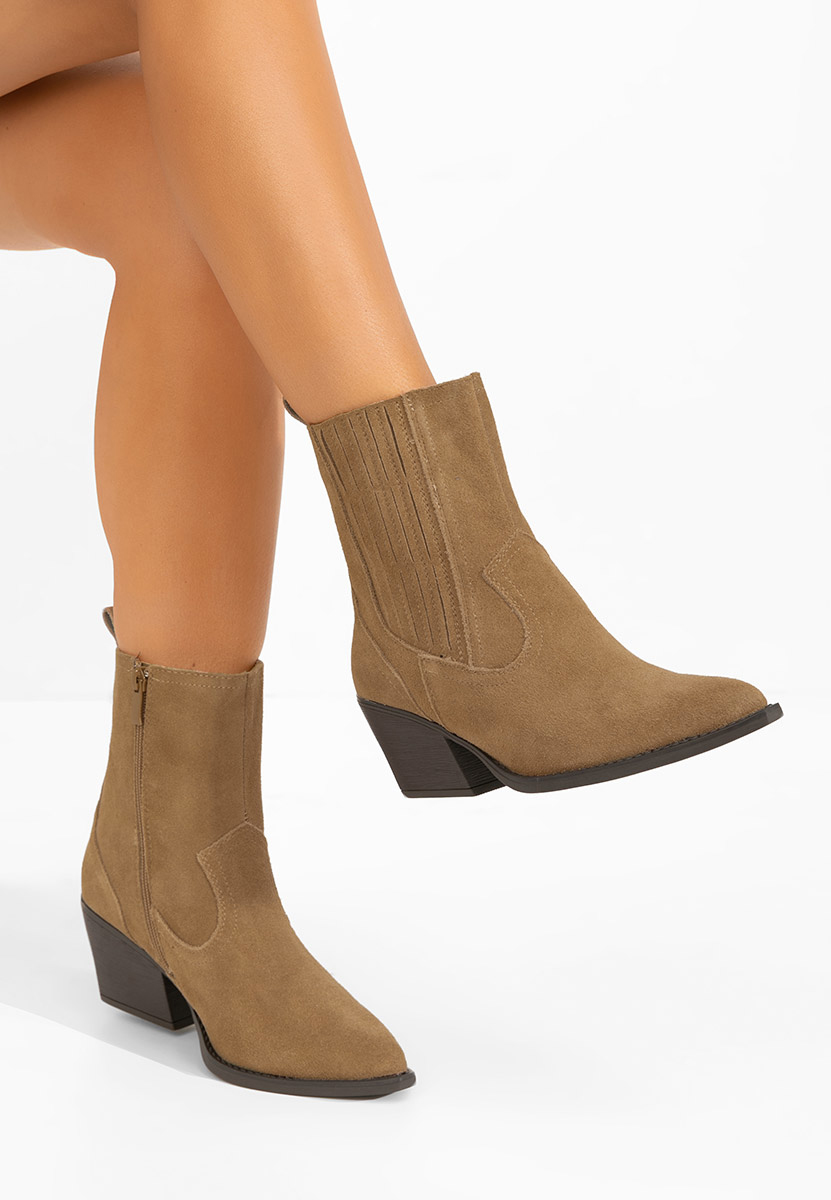 Camela khaki cowboy csizma