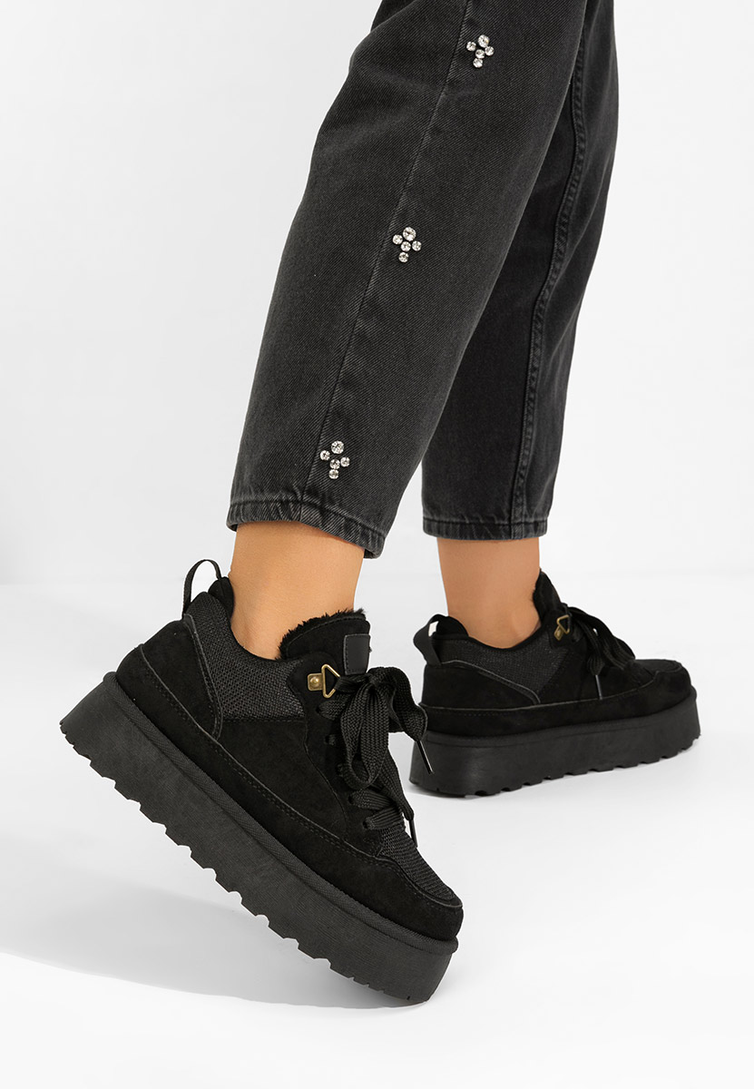 Isariel fekete telitalpú platform sneaker