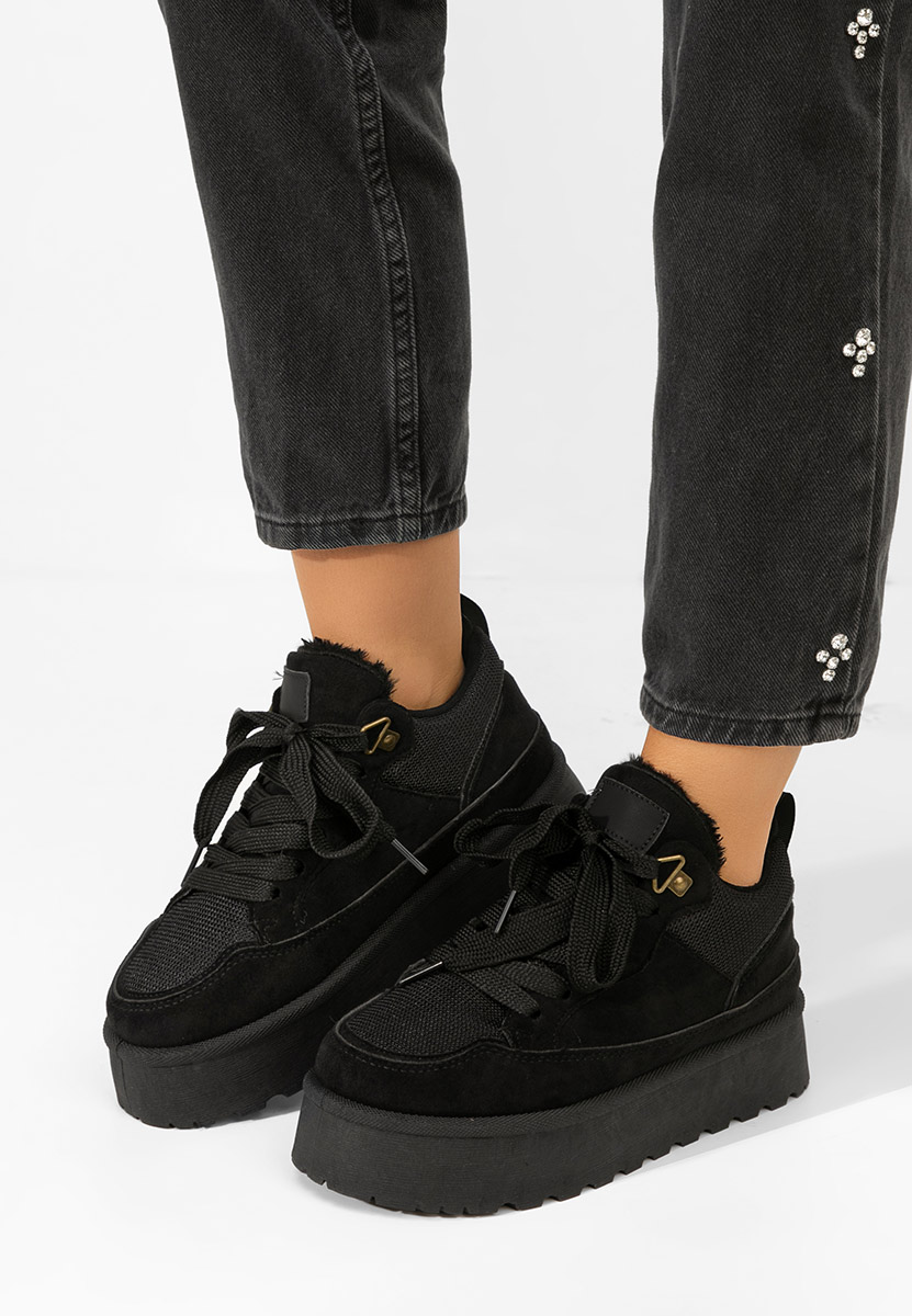 Isariel fekete telitalpú platform sneaker
