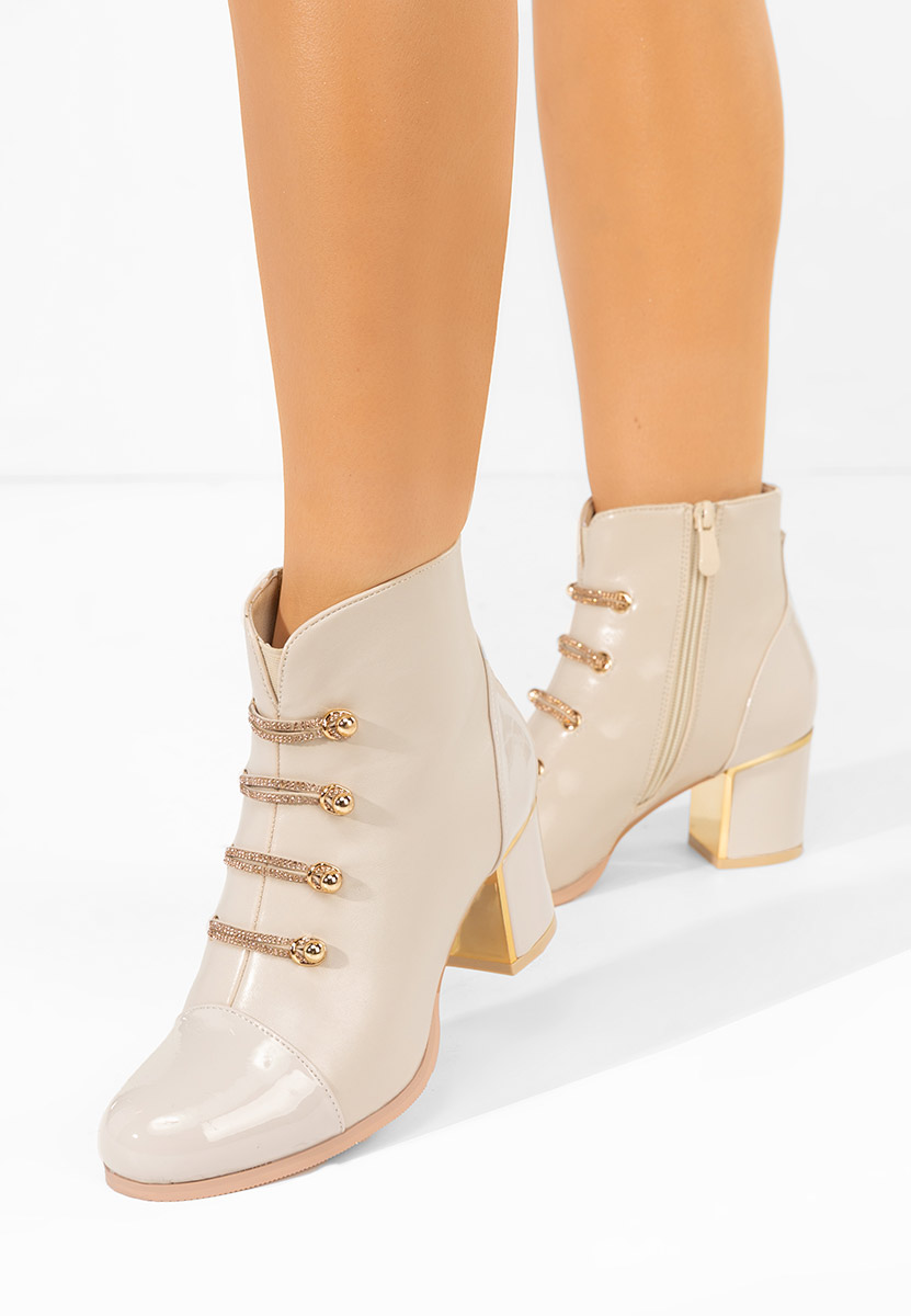 Adizana bézs elegáns női bokacipő