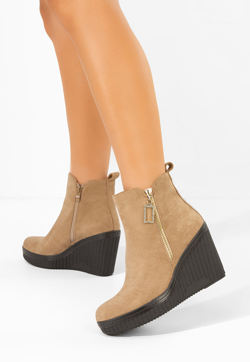 Charlet v2 khaki női platform bokacipő