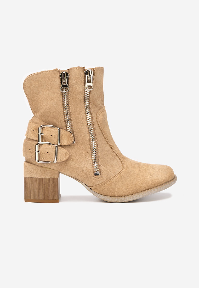 Laroya v5 khaki bokacipő vastag sarokkal