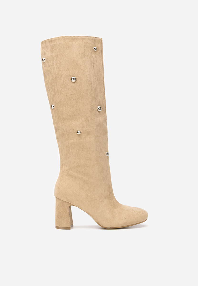 Noielia khaki magassarkú csizma