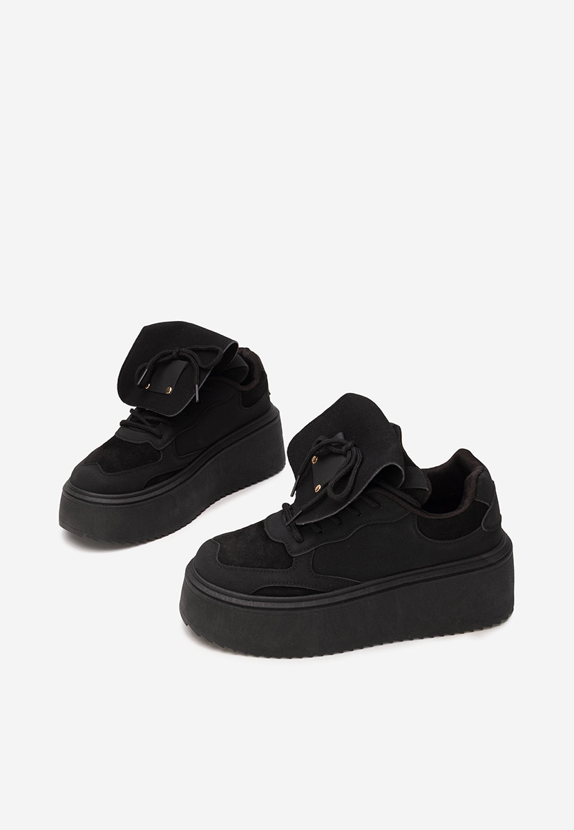 Oliveia fekete telitalpú platform sneaker