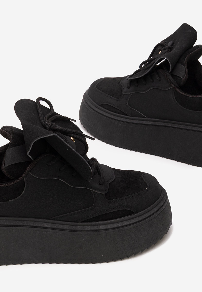 Oliveia fekete telitalpú platform sneaker