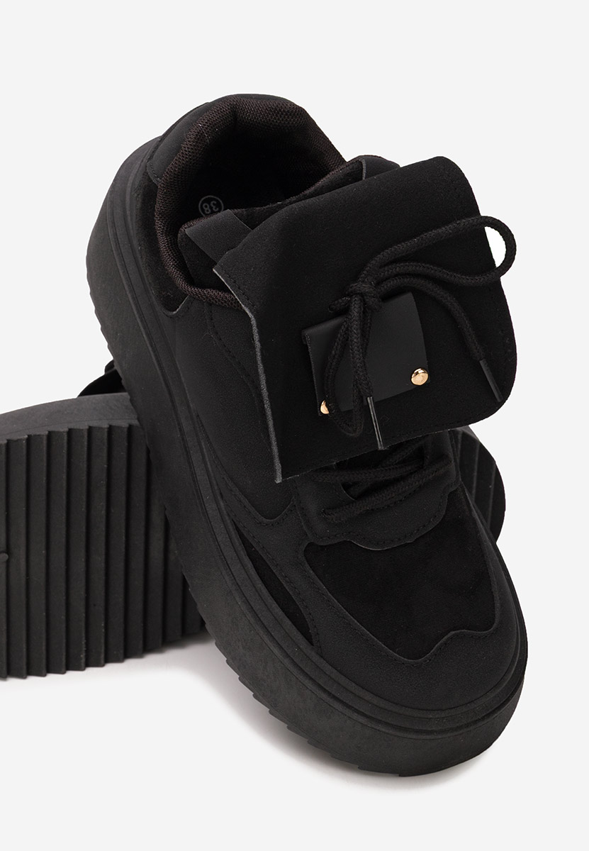 Oliveia fekete telitalpú platform sneaker