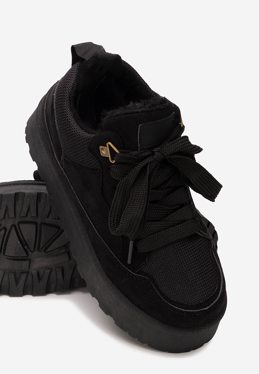 Isariel fekete telitalpú platform sneaker