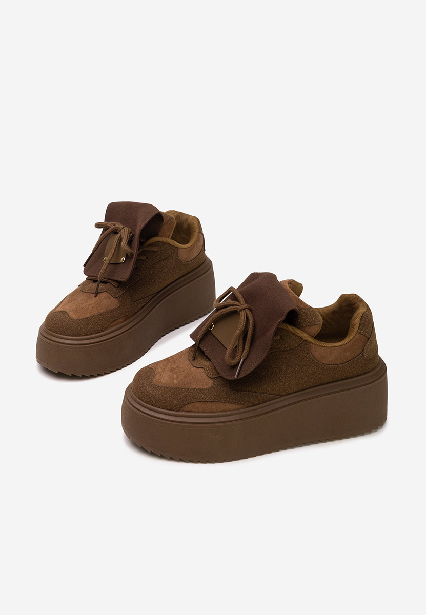 Oliveia barna telitalpú platform sneaker