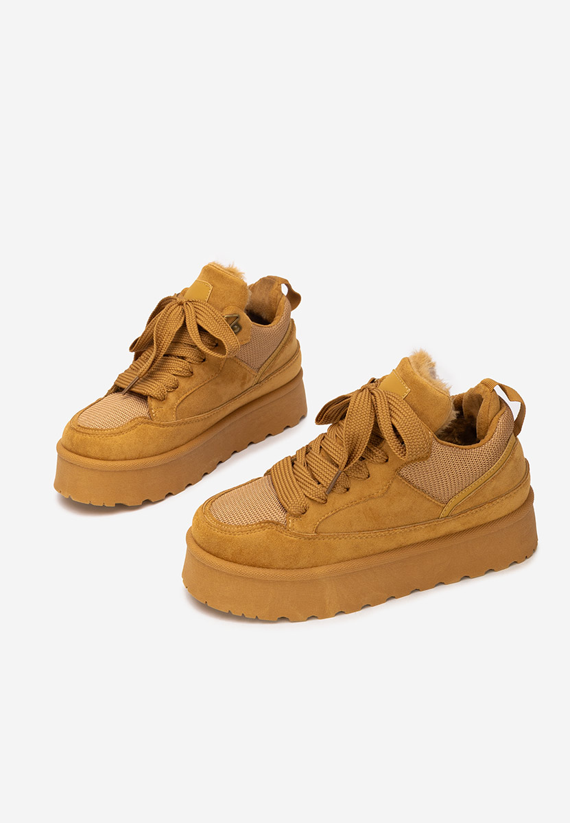 Isariel camel telitalpú platform sneaker