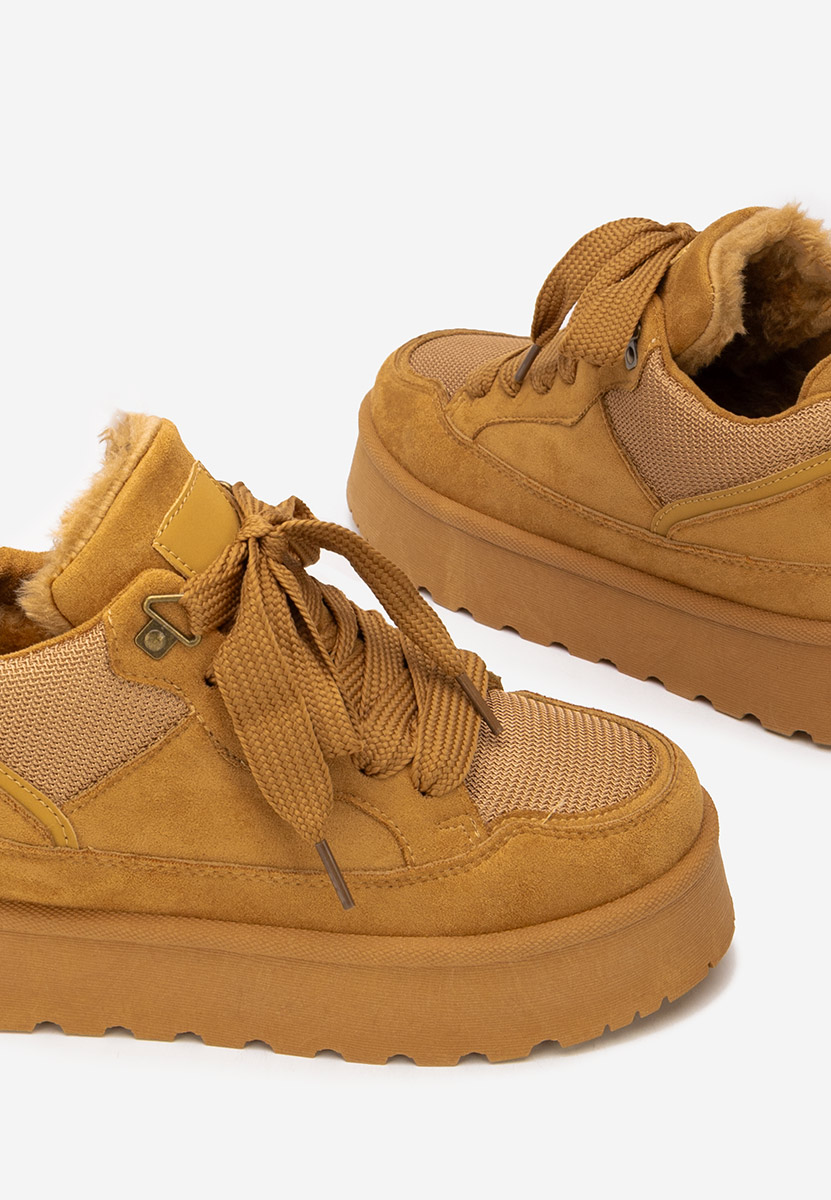 Isariel camel telitalpú platform sneaker