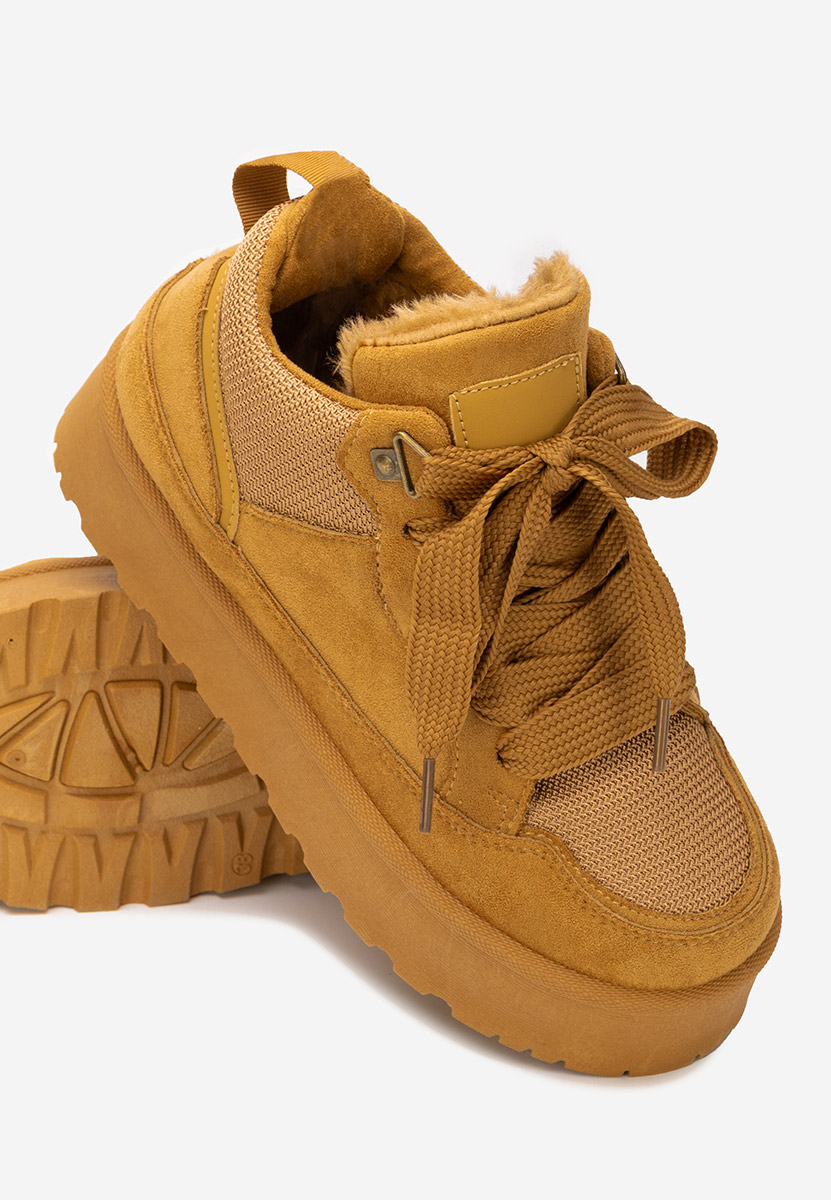 Isariel camel telitalpú platform sneaker