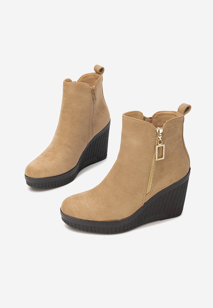 Charlet v2 khaki női platform bokacipő