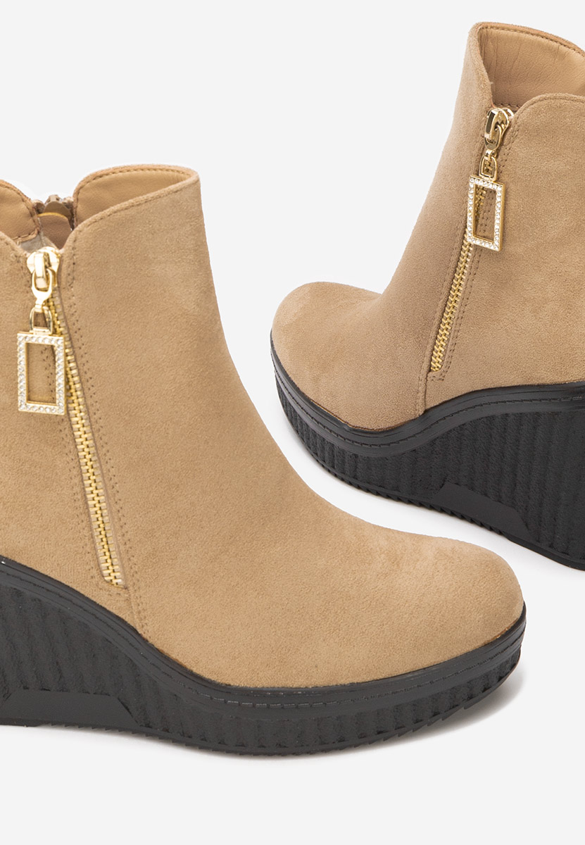 Charlet v2 khaki női platform bokacipő