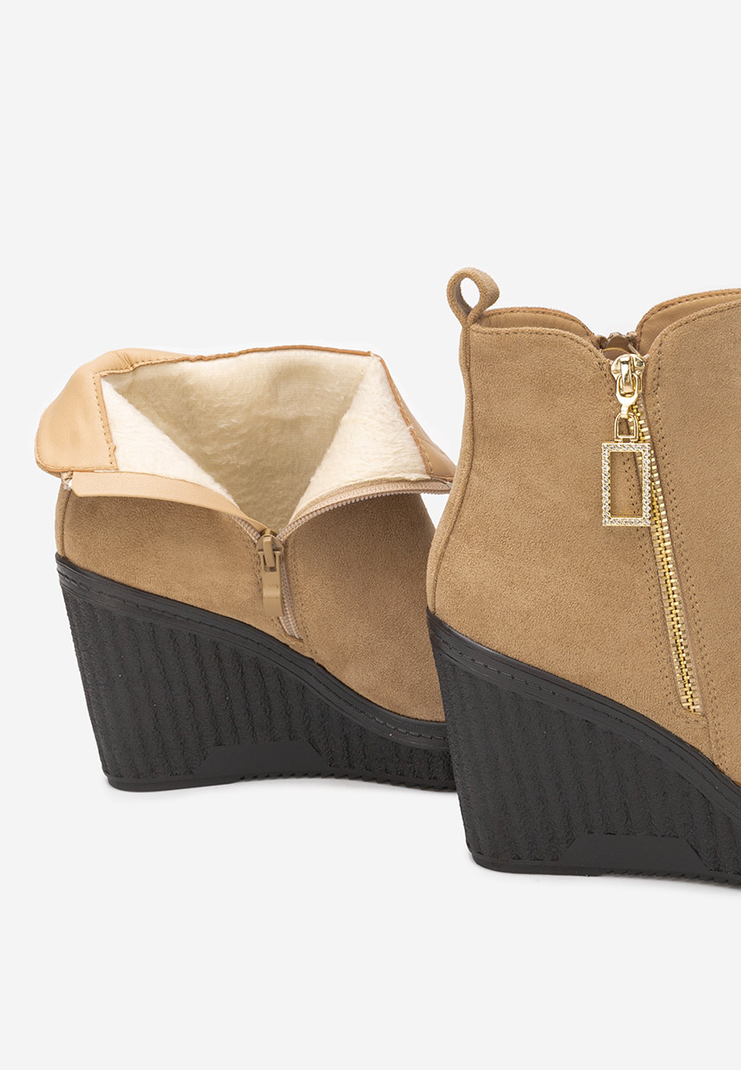 Charlet v2 khaki női platform bokacipő