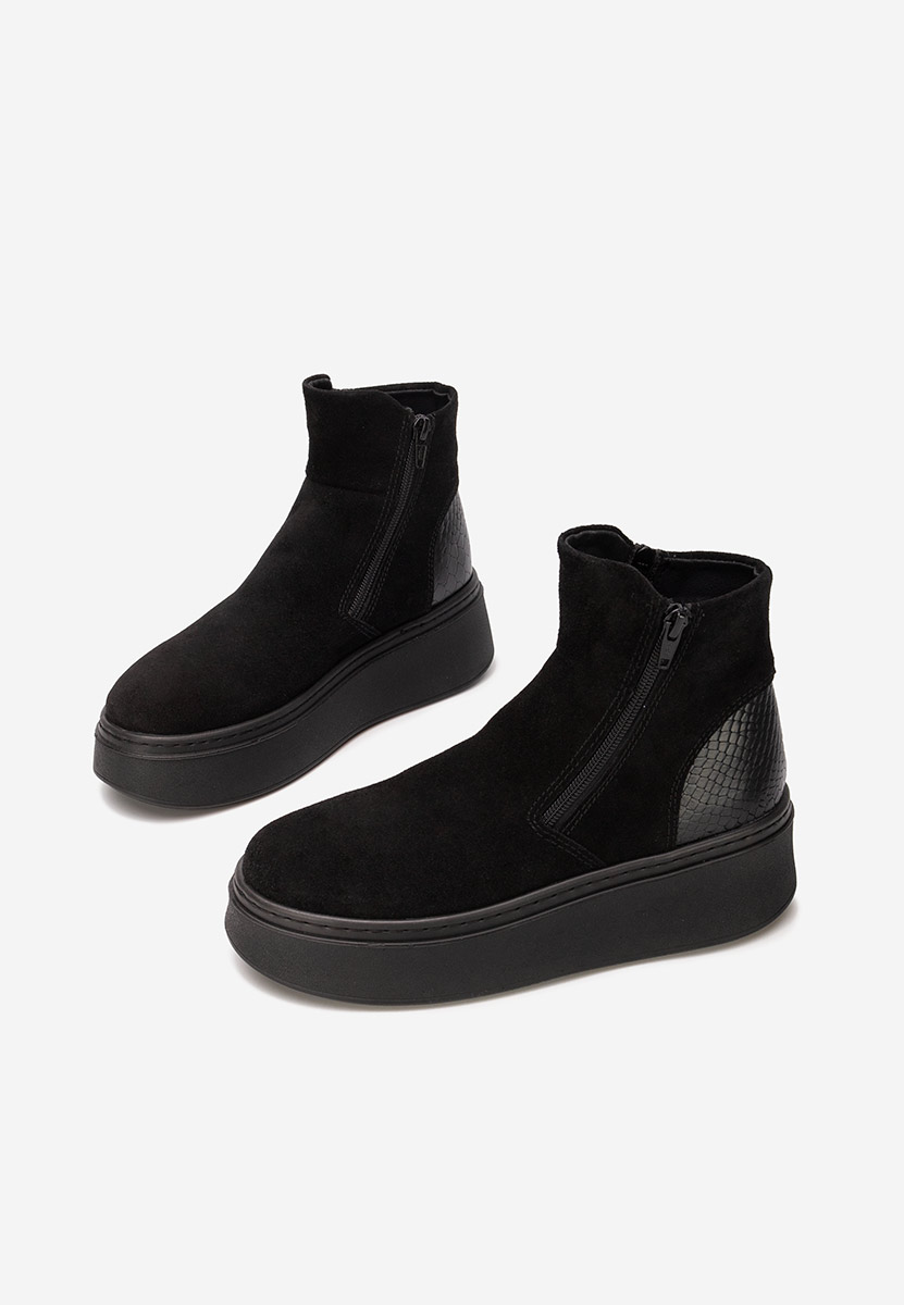 Andiora fekete női bőr bokacsizma Andiora fekete női bőr bokacsizma