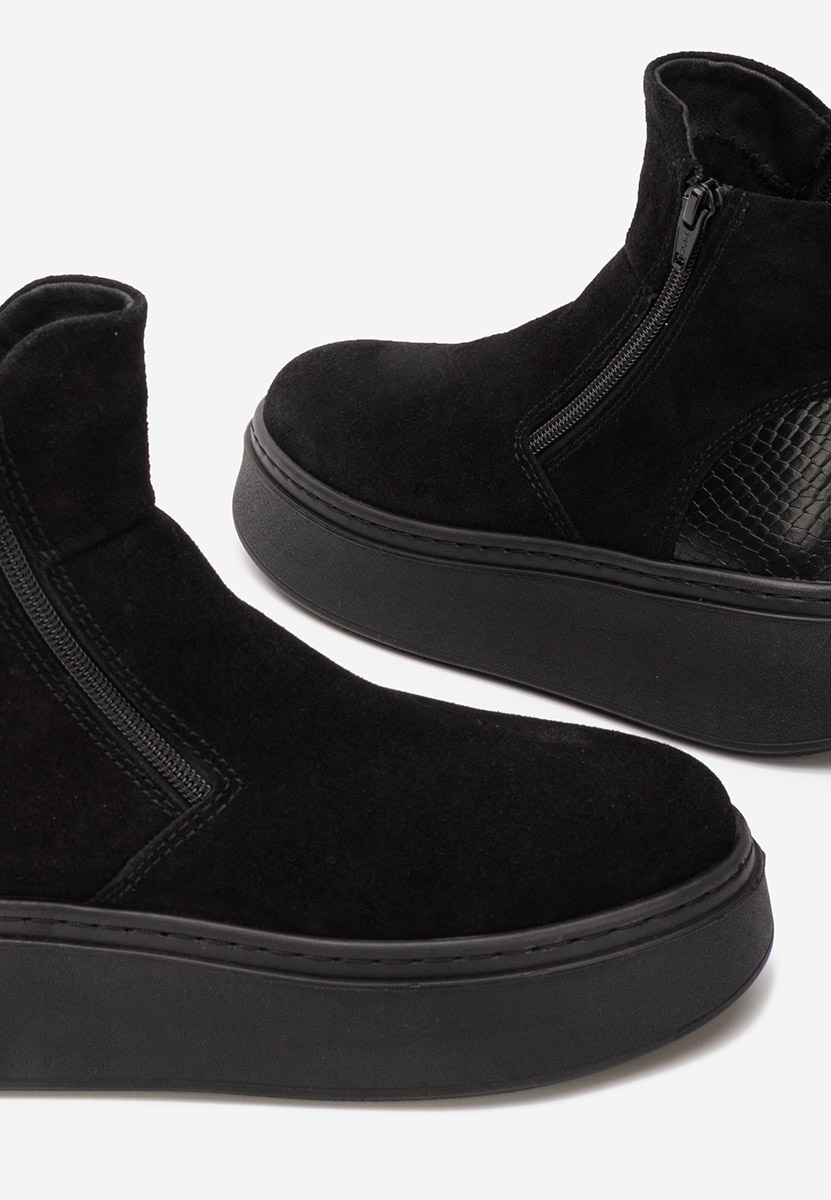 Andiora fekete női bőr bokacsizma Andiora fekete női bőr bokacsizma