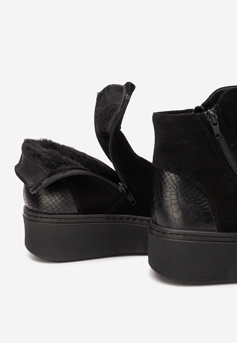 Andiora fekete női bőr bokacsizma Andiora fekete női bőr bokacsizma