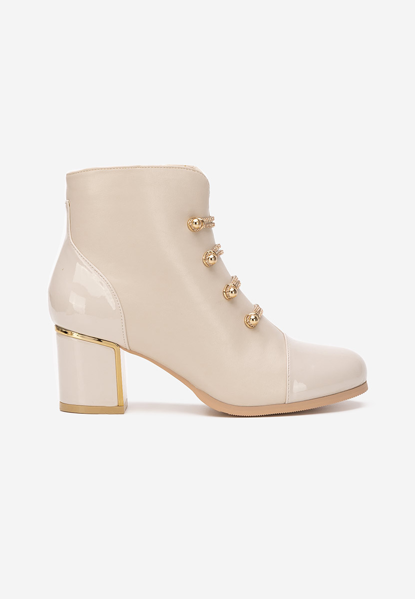 Adizana bézs elegáns női bokacipő