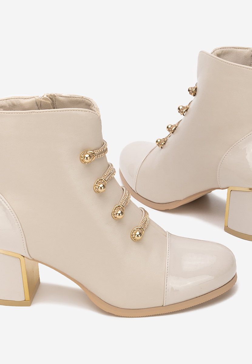 Adizana bézs elegáns női bokacipő