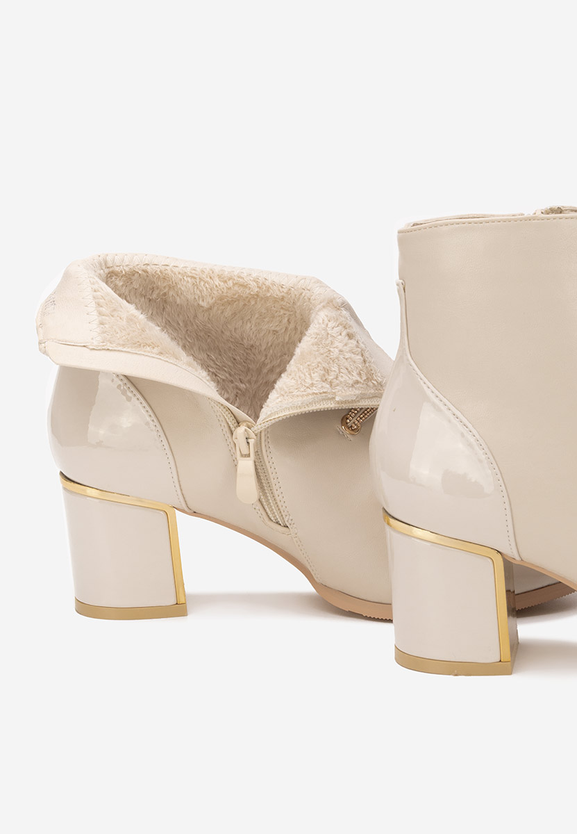 Adizana bézs elegáns női bokacipő