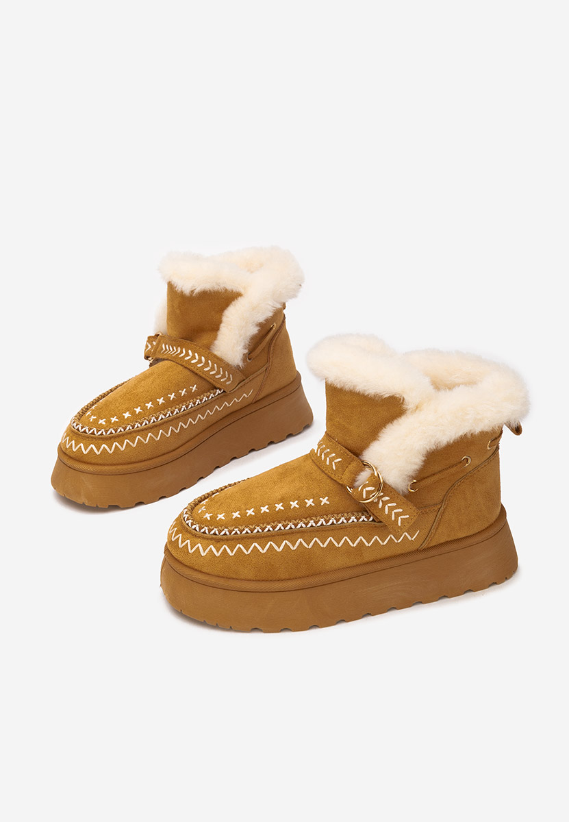 Tavoria camel telitalpú platform bokacsizma