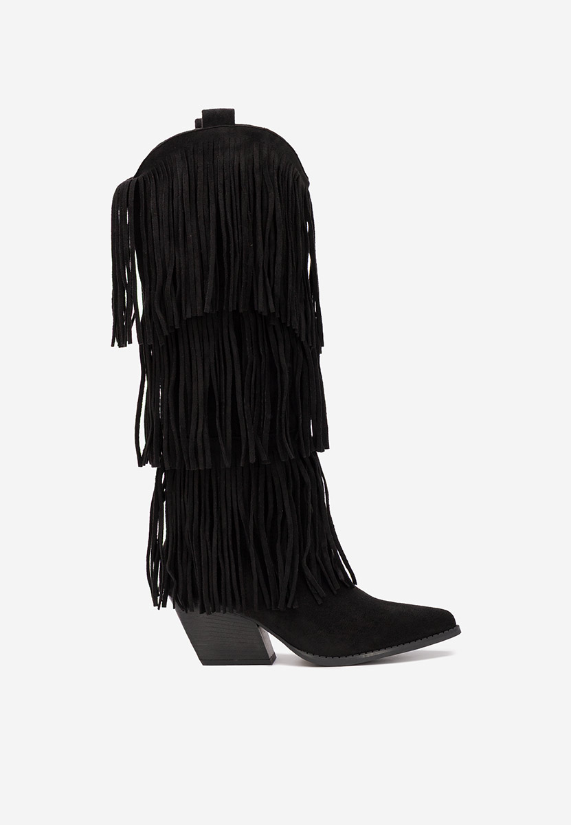 Rosila fekete cowboy csizma női 