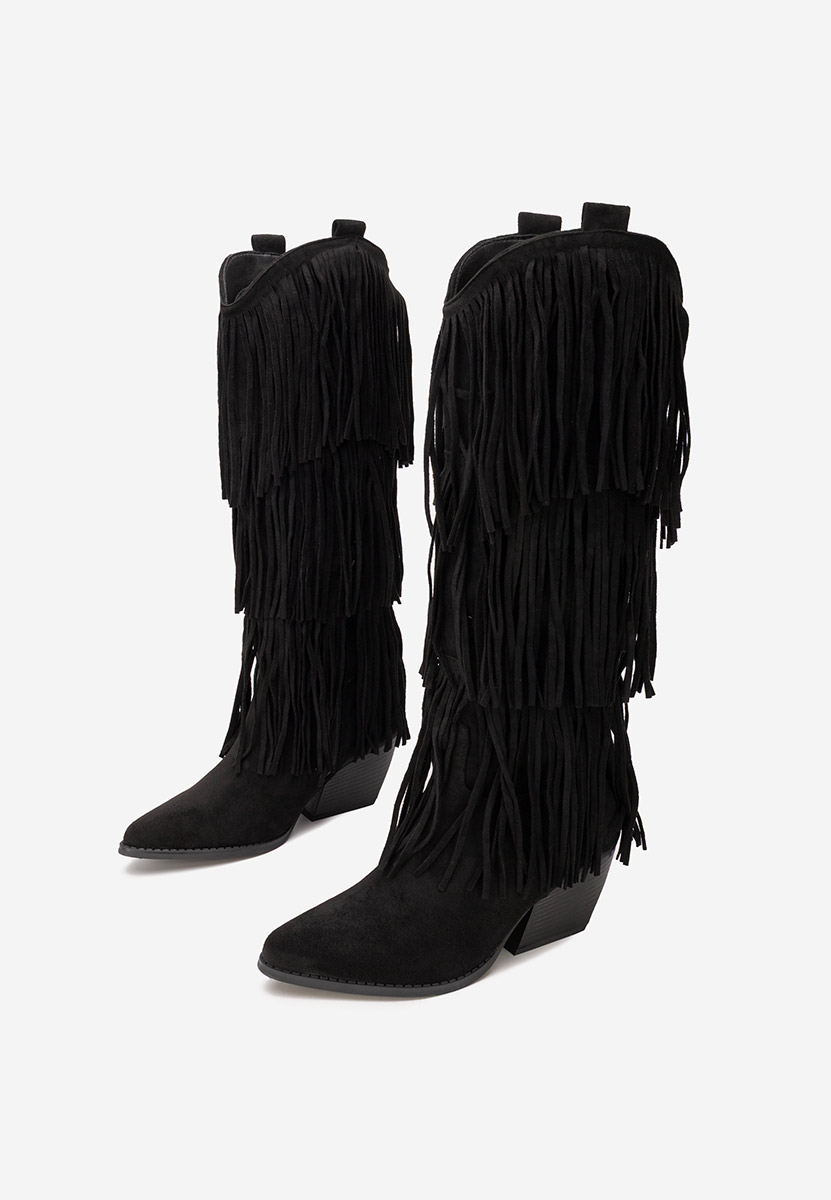 Rosila fekete cowboy csizma női 