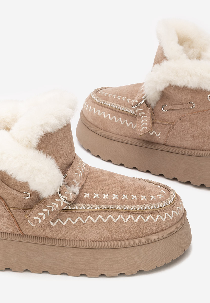 Tavoria khaki női téli bokacsizma