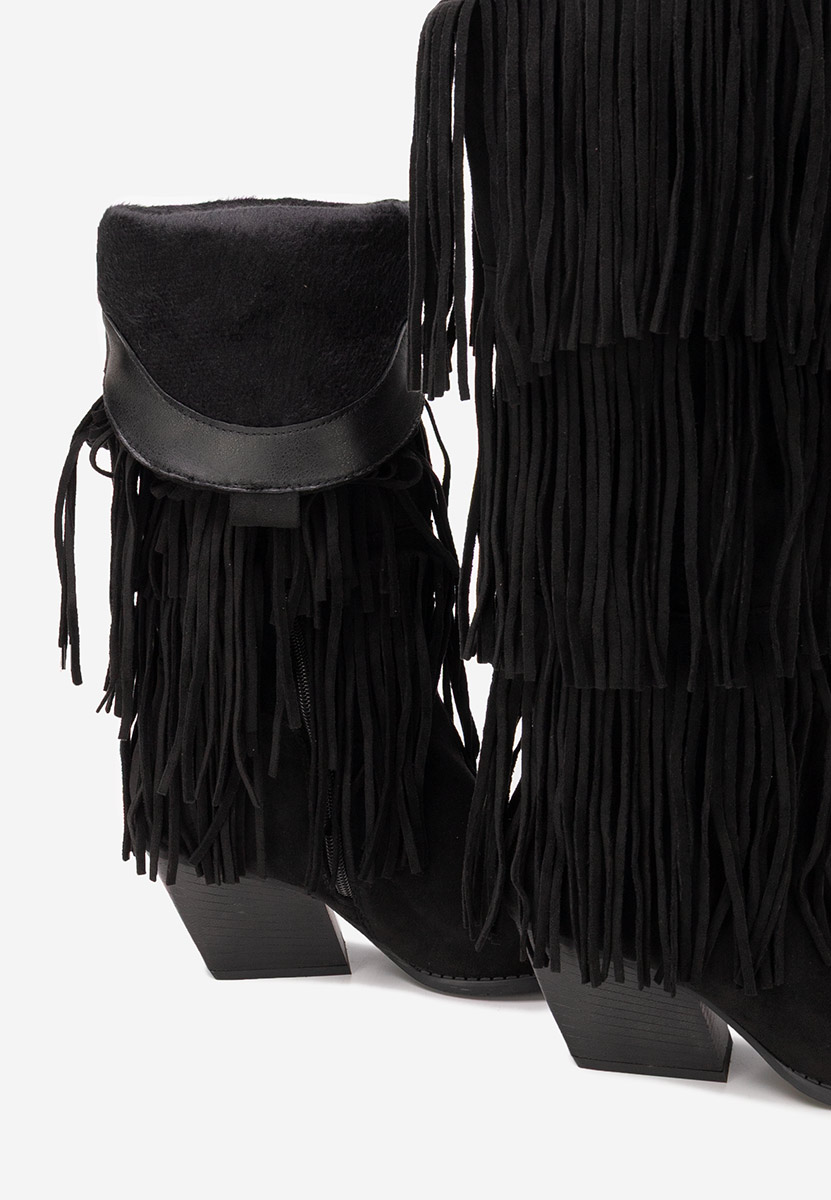 Rosila fekete cowboy csizma női 