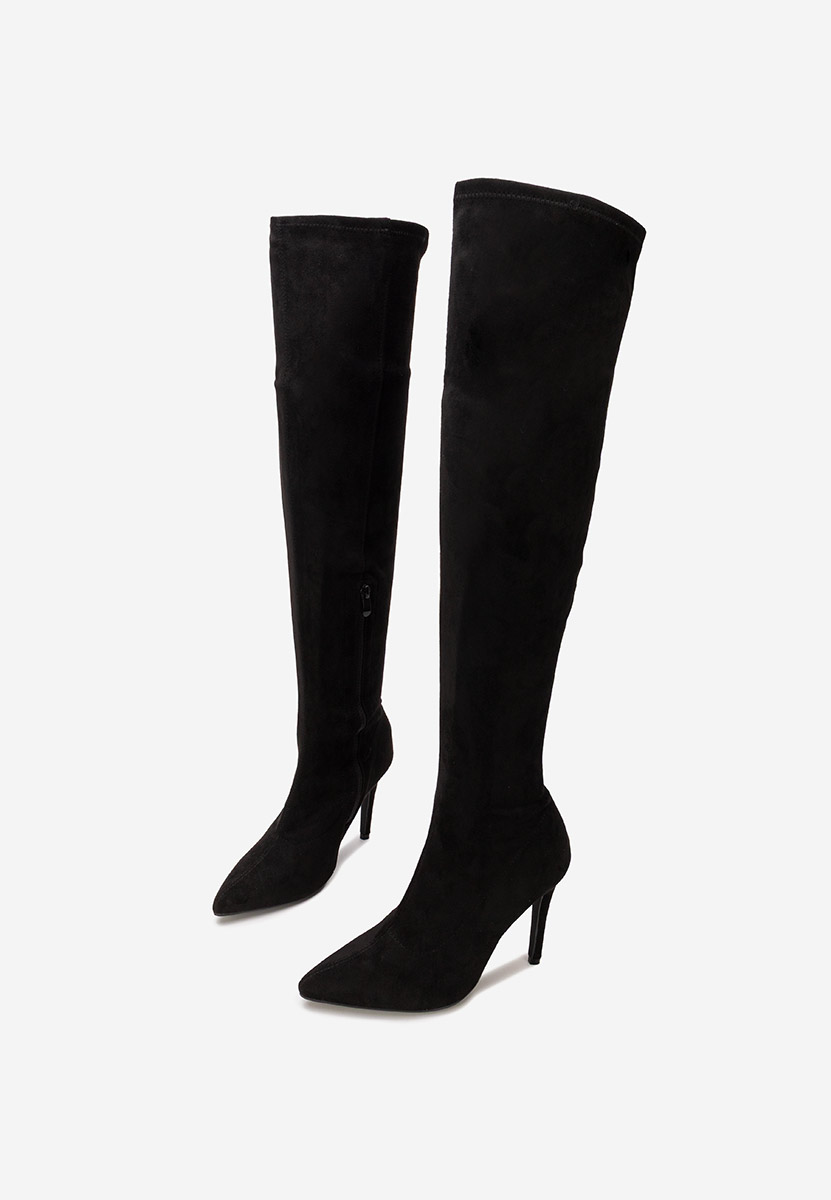 Glorise fekete hosszú szárú tűsarkú csizma Glorise fekete hosszú szárú tűsarkú csizma
