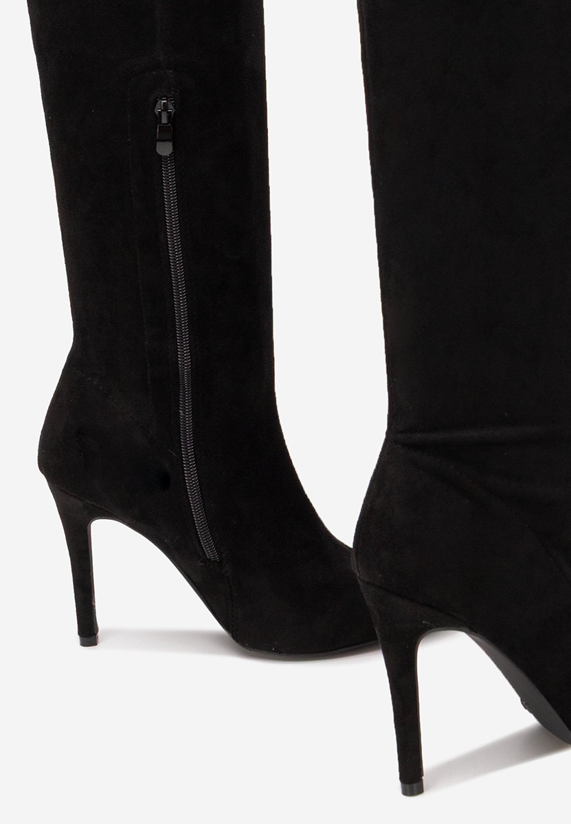 Glorise fekete hosszú szárú tűsarkú csizma Glorise fekete hosszú szárú tűsarkú csizma