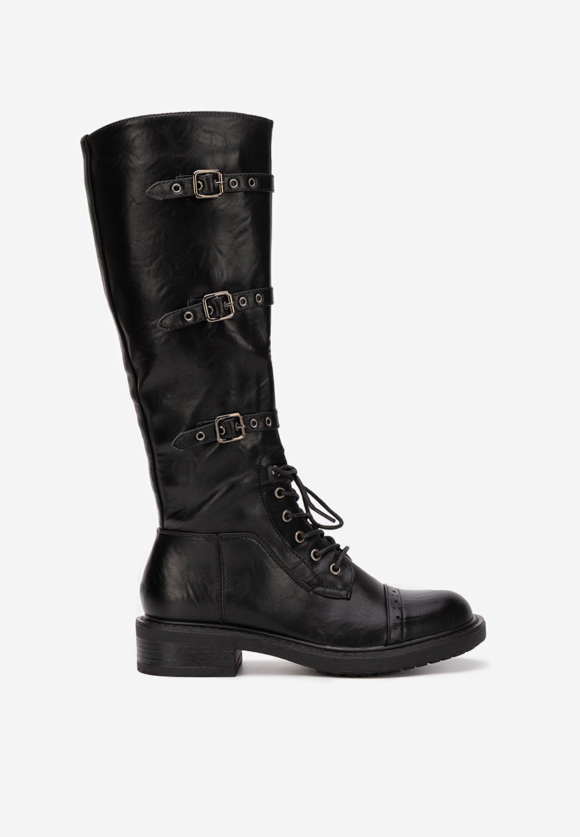 Frosina fekete hosszú szárú bakancs  Frosina fekete hosszú szárú bakancs