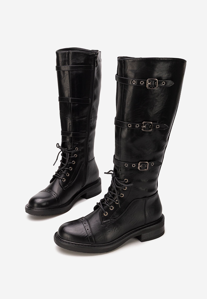 Frosina fekete hosszú szárú bakancs  Frosina fekete hosszú szárú bakancs