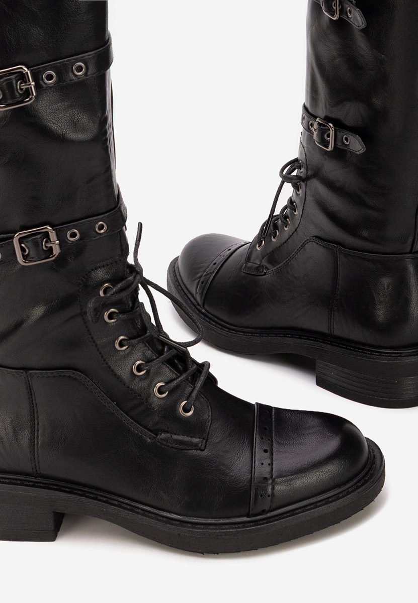 Frosina fekete hosszú szárú bakancs  Frosina fekete hosszú szárú bakancs