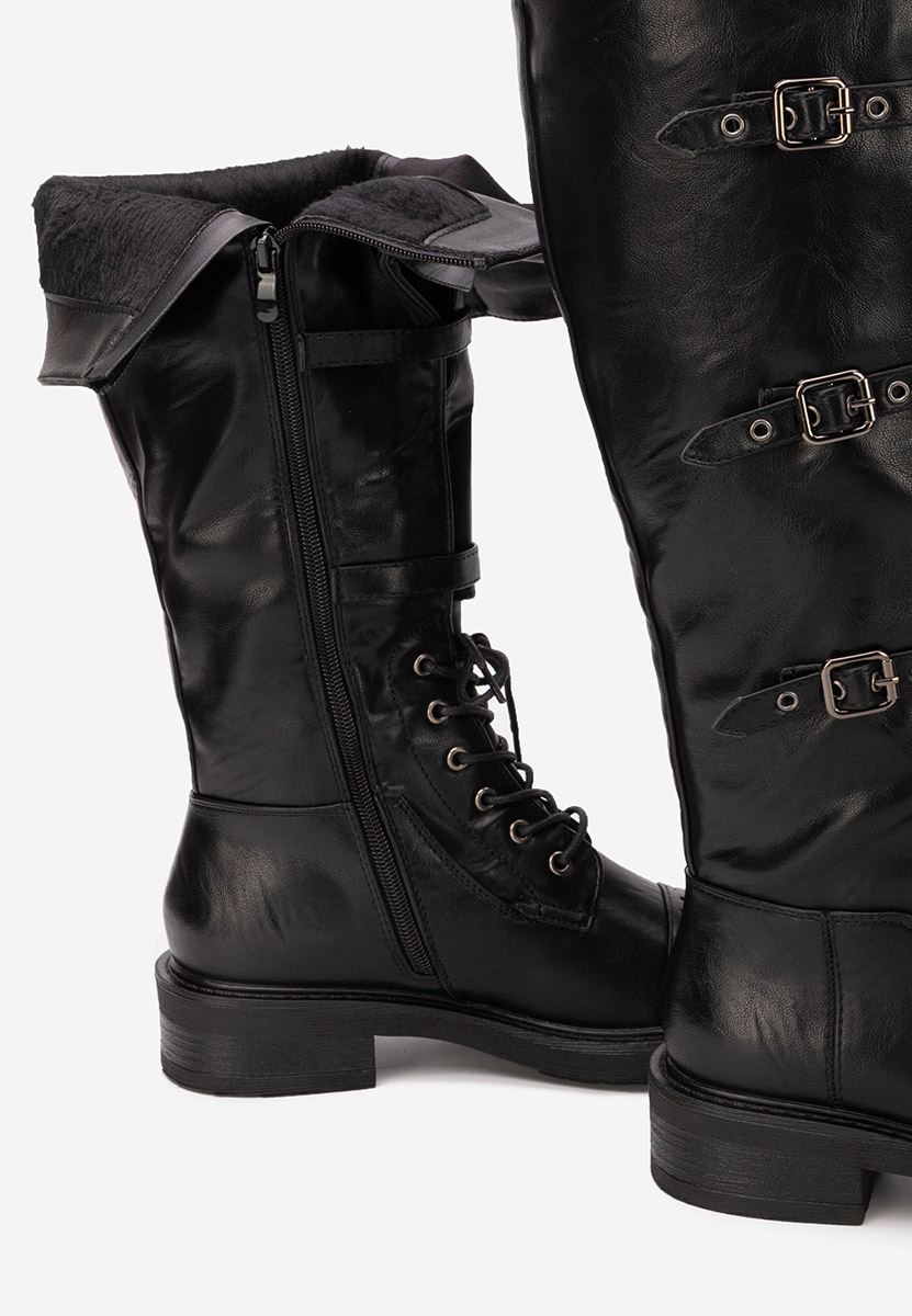 Frosina fekete hosszú szárú bakancs  Frosina fekete hosszú szárú bakancs